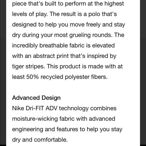 Men’s Nike Dri-FIT ADV Tiger Woods Golf Polo - Picture 12 of 12